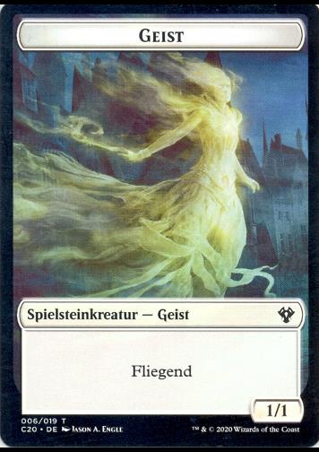 Token: Geist (W 1/1) // Schatz